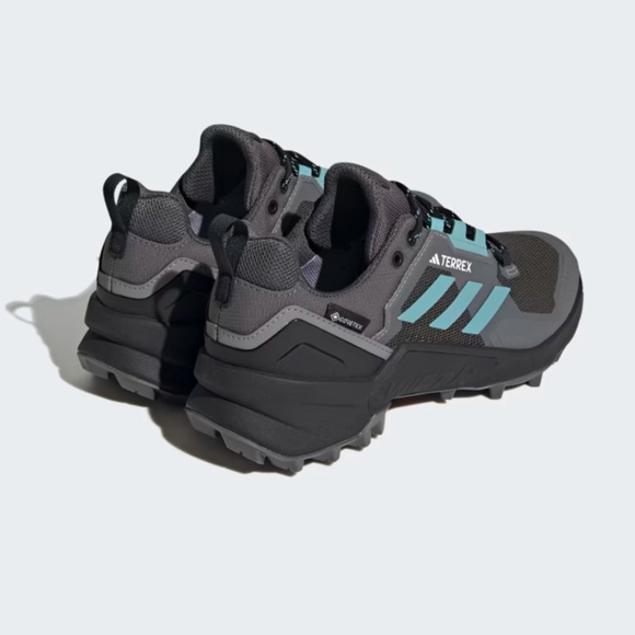 Adidas 2023 Women's TERREX Swift R3 GORE-TEX Grey Blue Waterproof Hiking Shoes - Picture 3 of 9